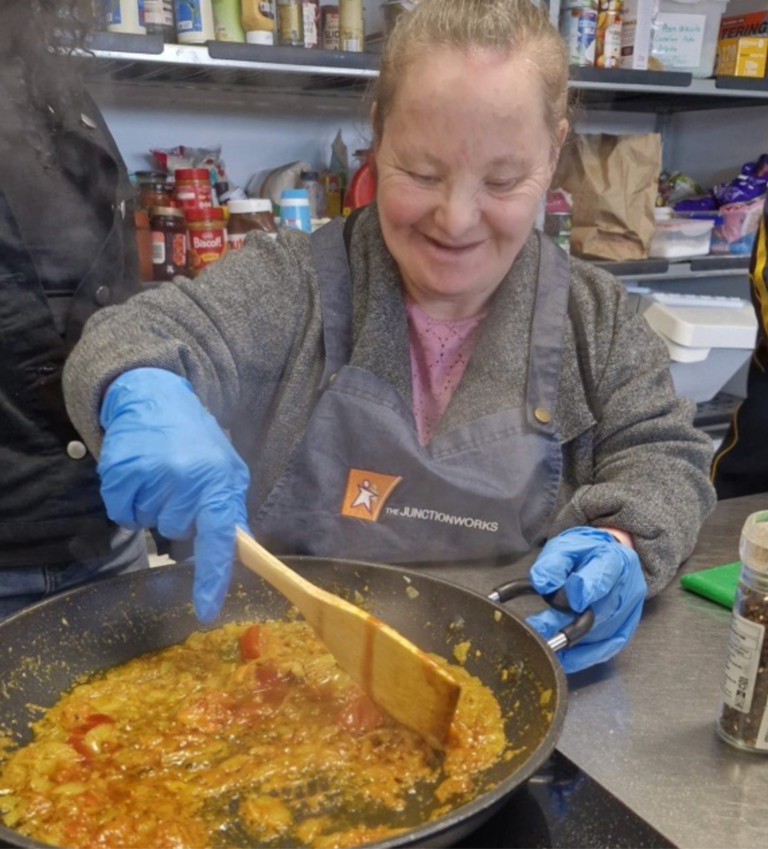 NDIS Day Program participant cooking | The Junction Works